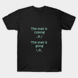 Snail's journey - keyboard animal ... :) - light green T-Shirt